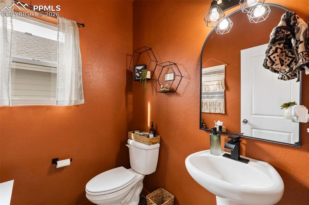 Main level half bathroom