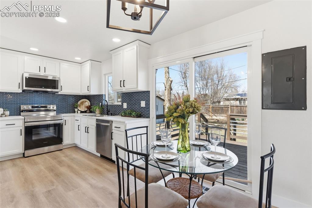 Dining area positioned for easy meals and connected conversation