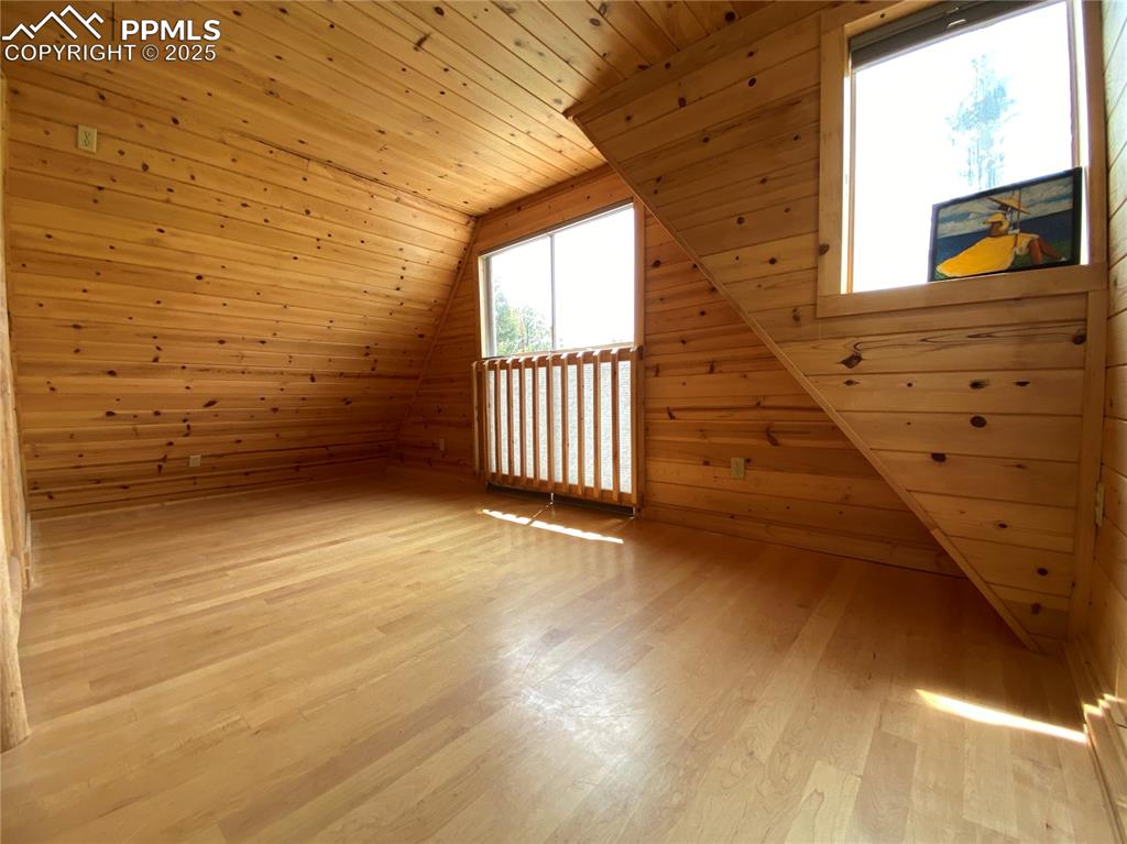 The loft is a bonus room that could be used as an office or third bedroom