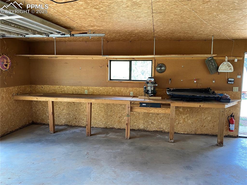 The built-in workbench comes with a saw
