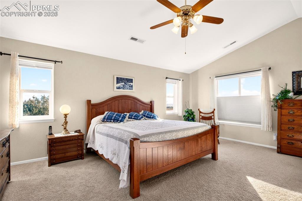 Vaulted Ceilings, Fan, Pikes Peak View From Windows. (2nd Master Suite)