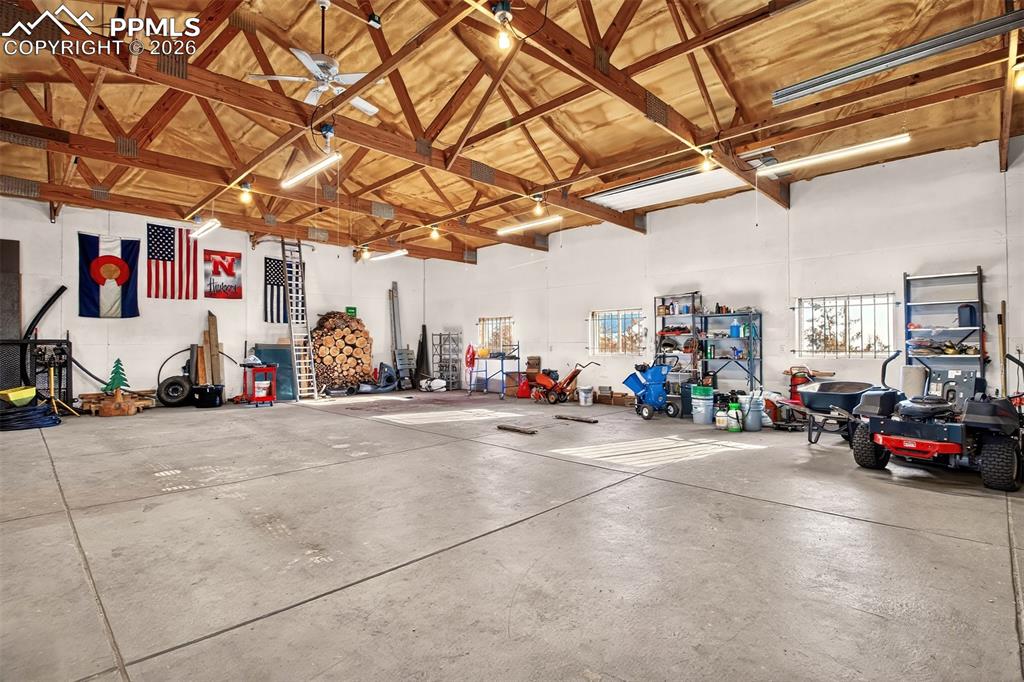 Lights, Ceiling Fan, Stove for Winter Heat.