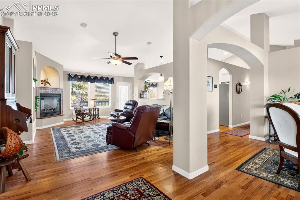 Living Room Features A Gas-Log Fireplace And Walk-Out To A Private Back Deck