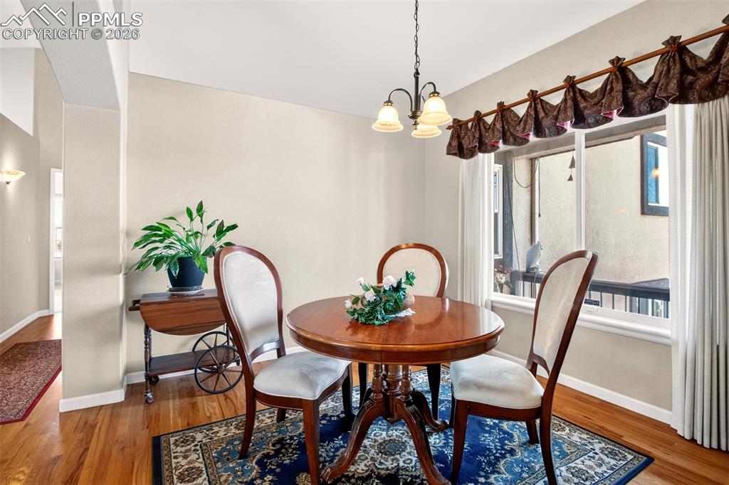 Formal Dining Room With Mountain Views.