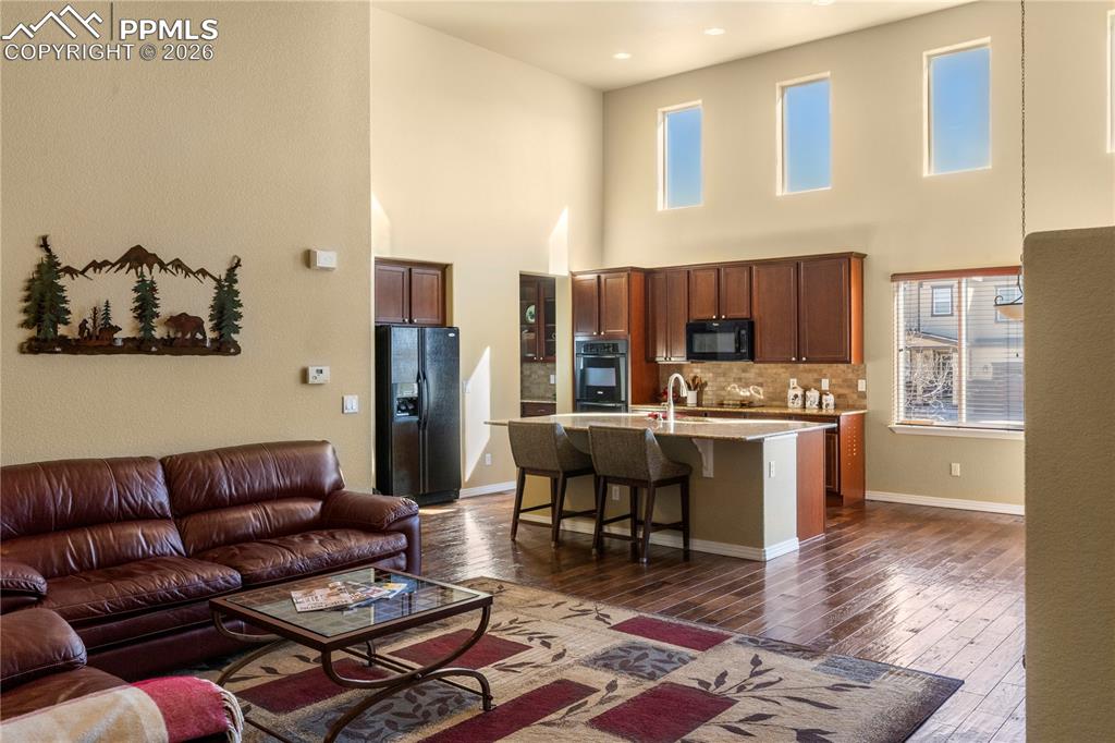 Open concept main level living. 