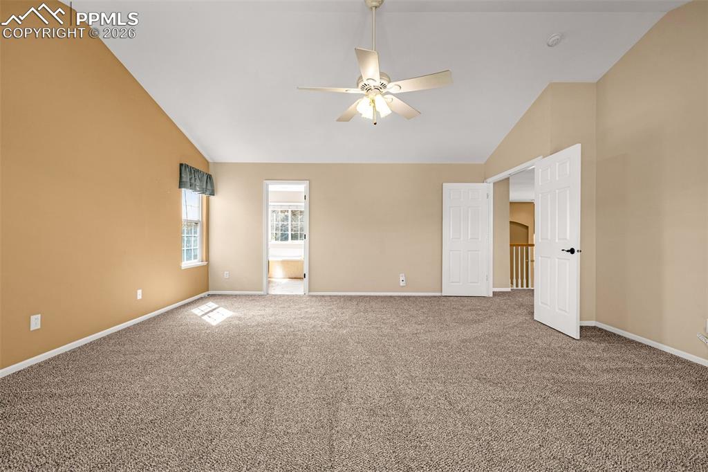 French doors open to an incrediblely spacious master suite