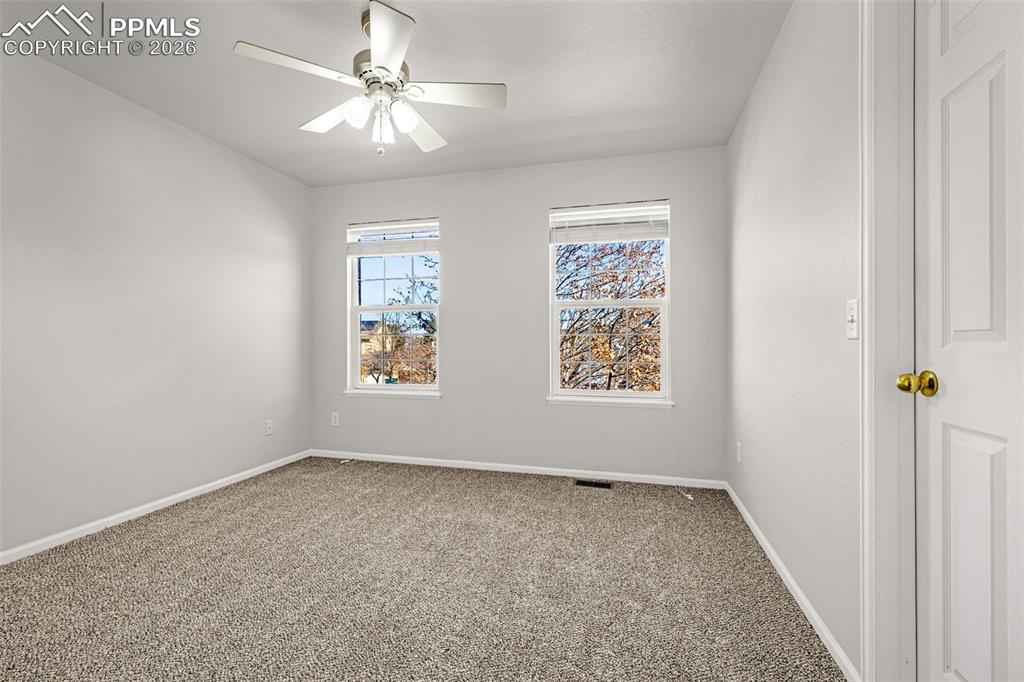 Upper level bedrom has fresh new carpeting