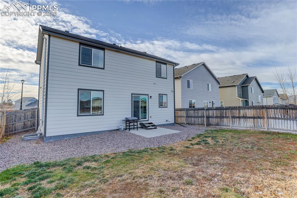 Fully fenced backyard