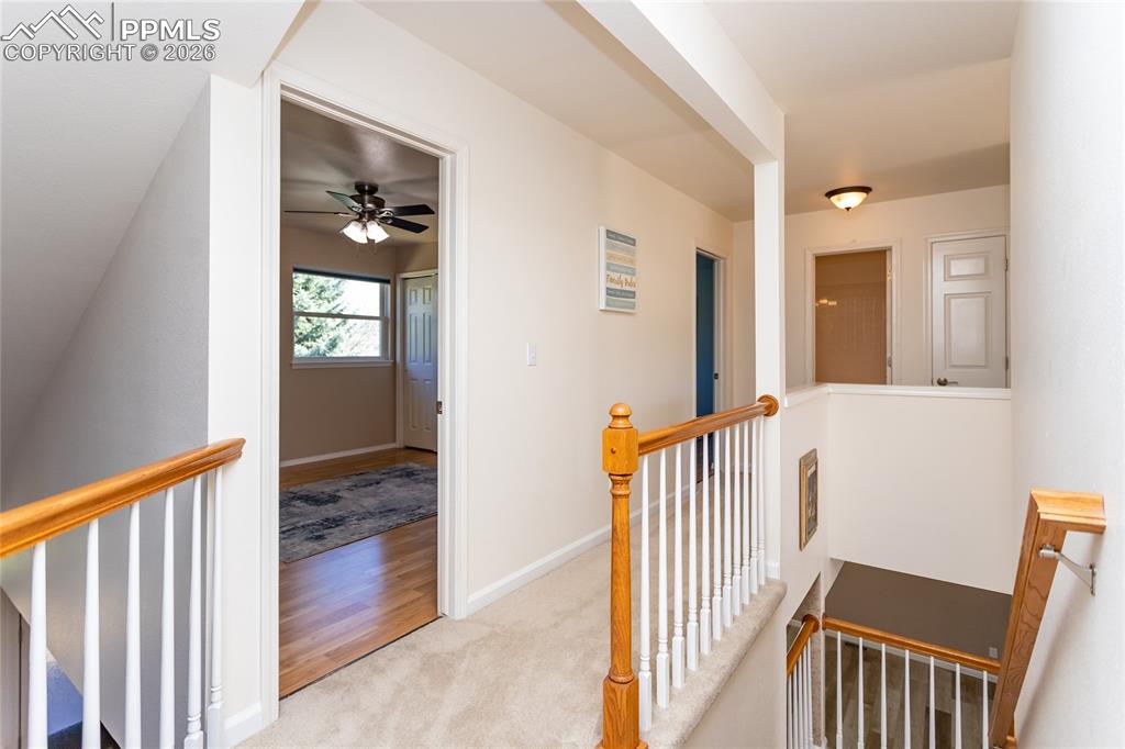 Has a "Juliet" balcony looking in to the family room.