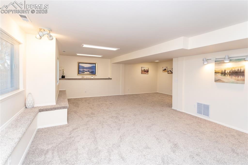 This view shows the extensive ledges which offer impromptu seating for gatherings.