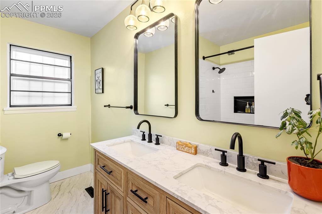 Main level hall bathroom - beautifully remodeled.