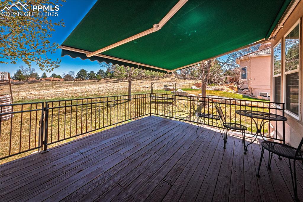 View of wooden terrace