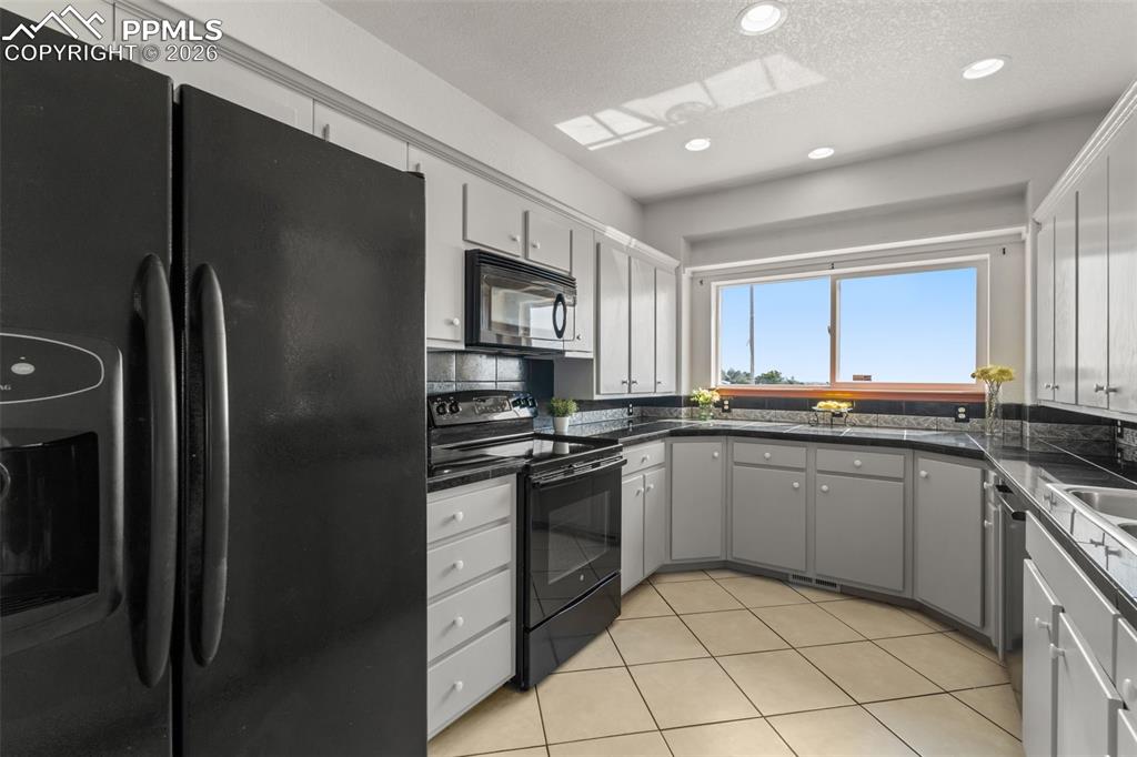 Well-lit open kitchen