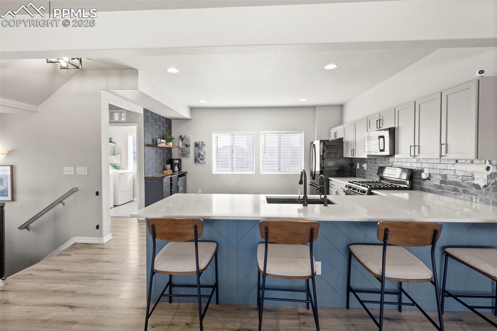 Kitchen Peninsula was updated with custom design.