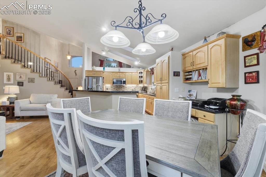 Informal dining area with walk-out onto patio