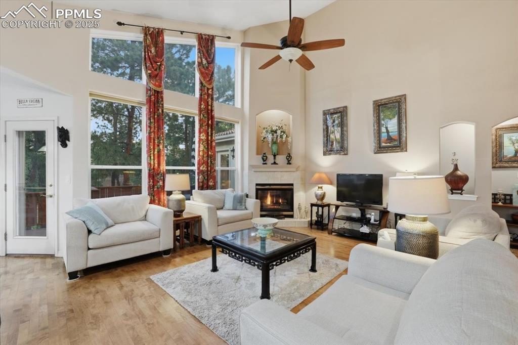 Beautiful open living room with walkout onto deck and tons of natural light!