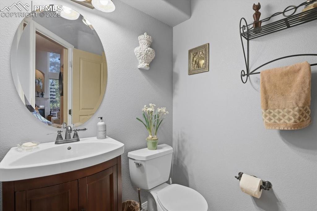 Main floor half bath off of garage entrance