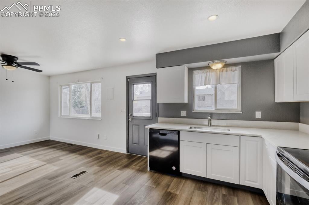 Upper Level-Kitchen with door to back deck