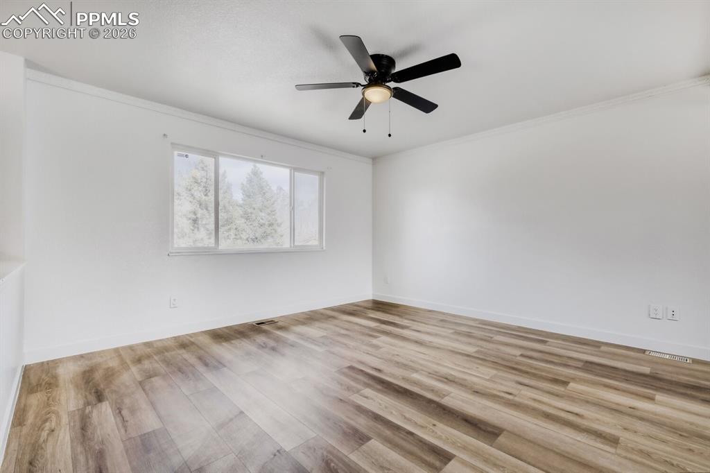 Upper Level-Living room with luxury vinyl plank flooring