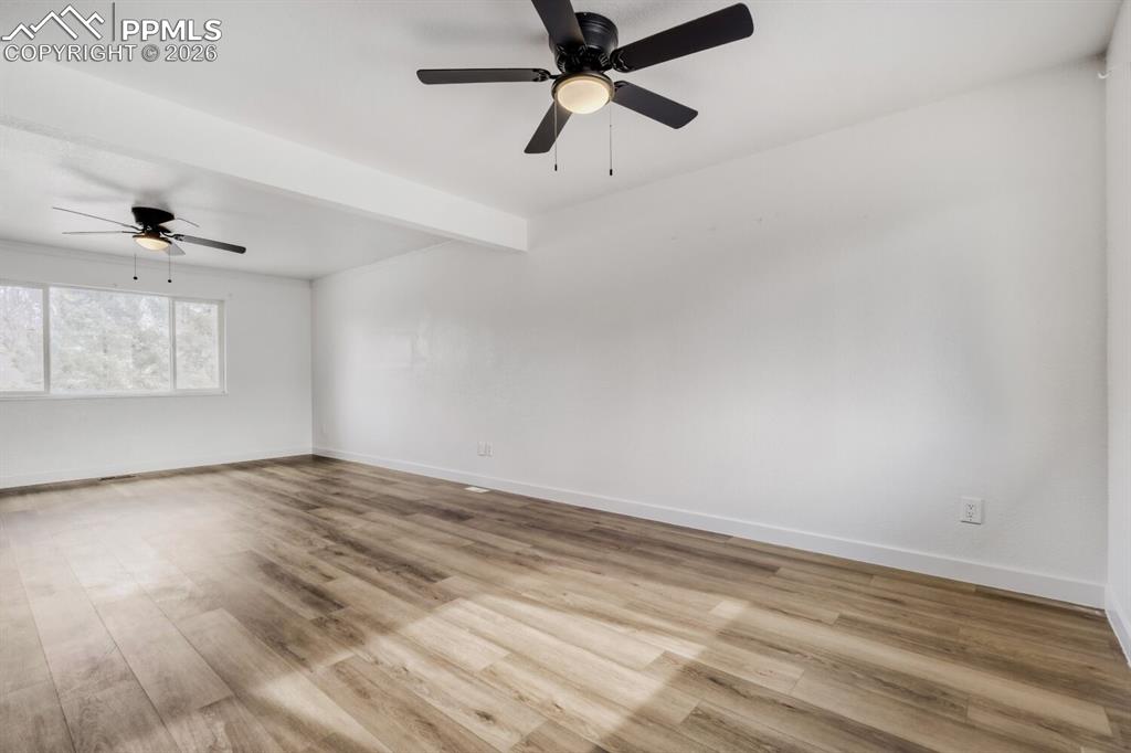 Upper Level-Dining area with new ceiling fan