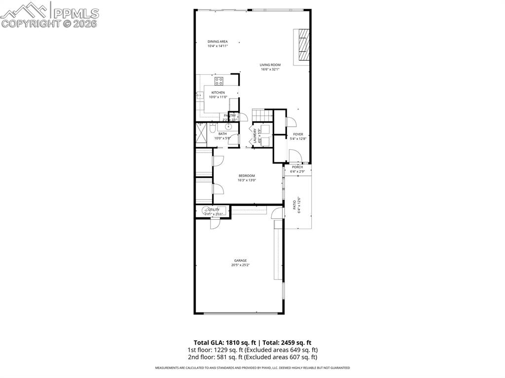 Main level floor plan