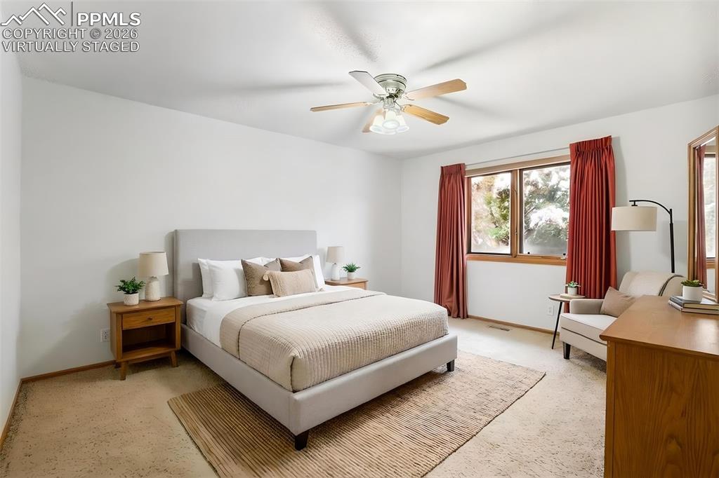 Virtually Staged Primary Bedroom