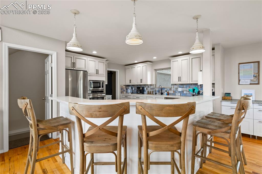 Plenty of space to sit at the counter bar or in the dining room space.