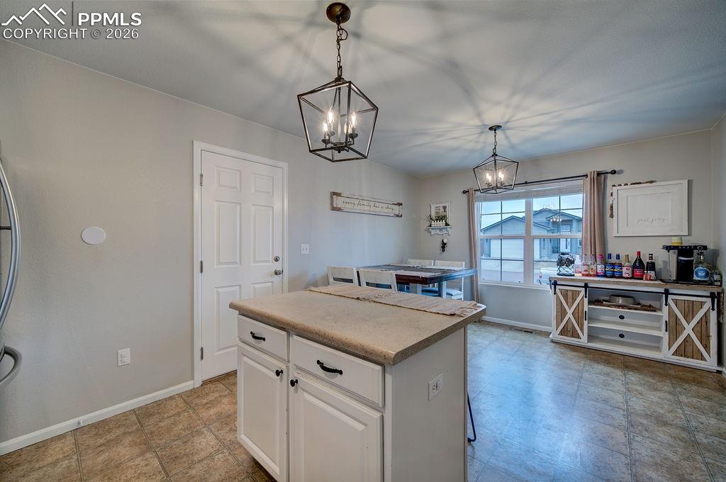 View of the Dining Area from the Kitchen.