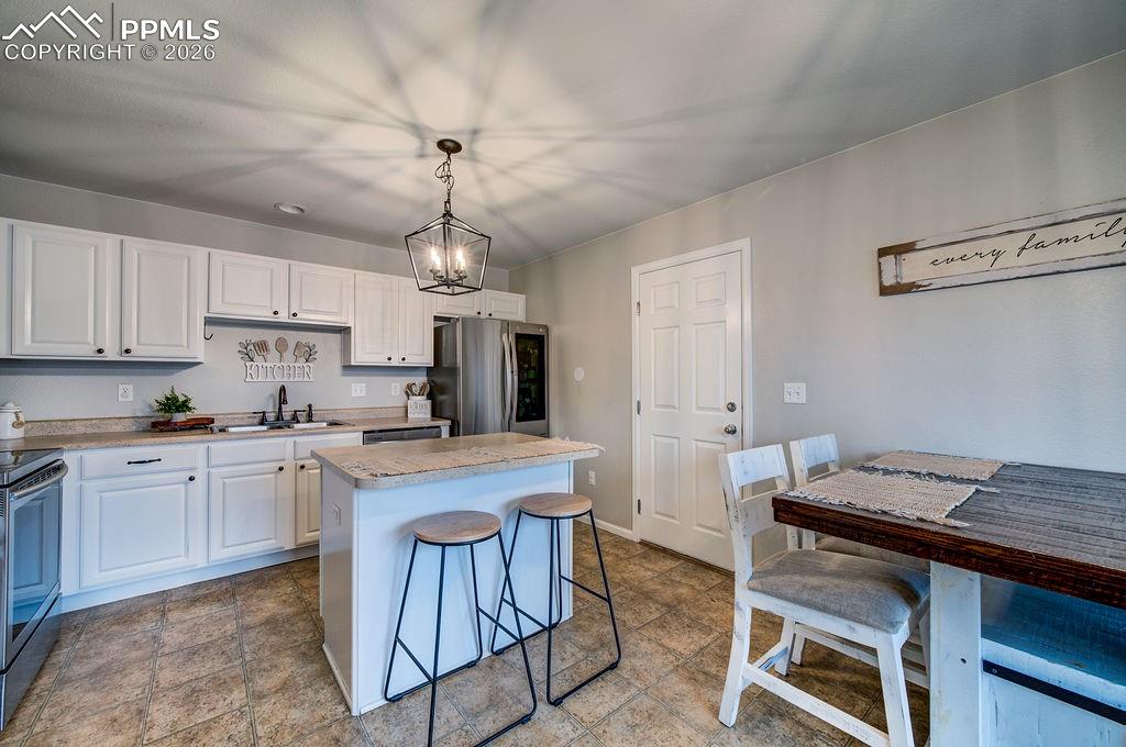 Access to the garage from the kitchen.