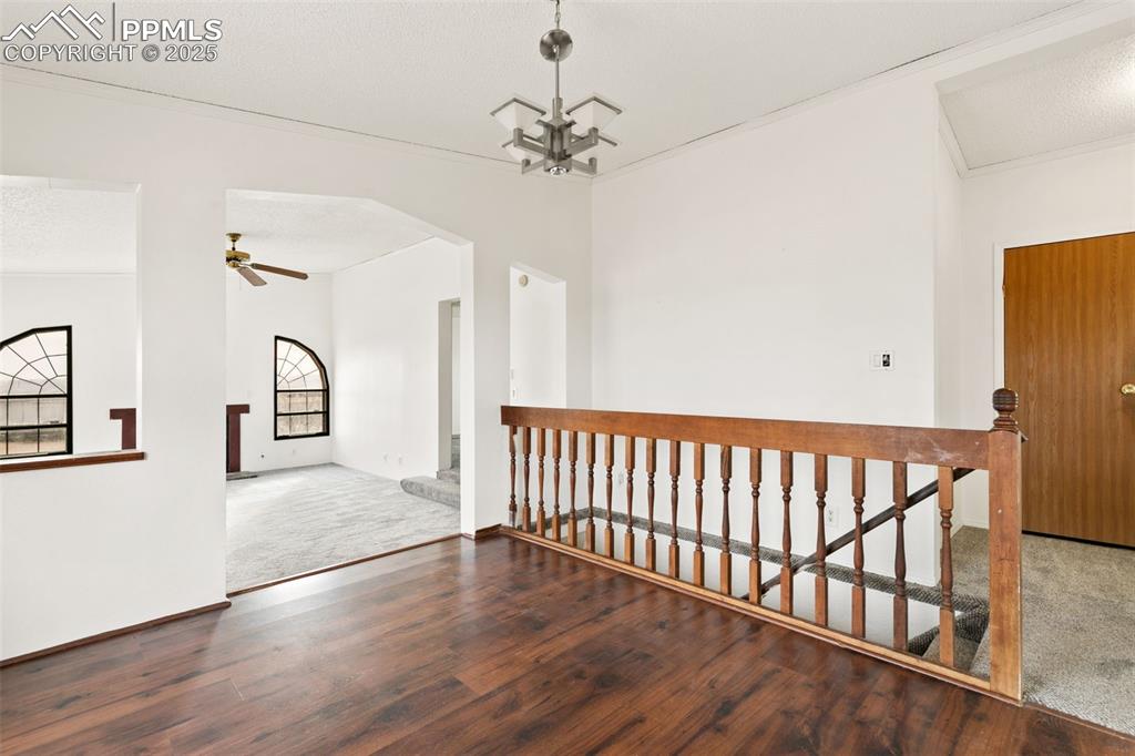 Dining looking into the sunken family room with FP