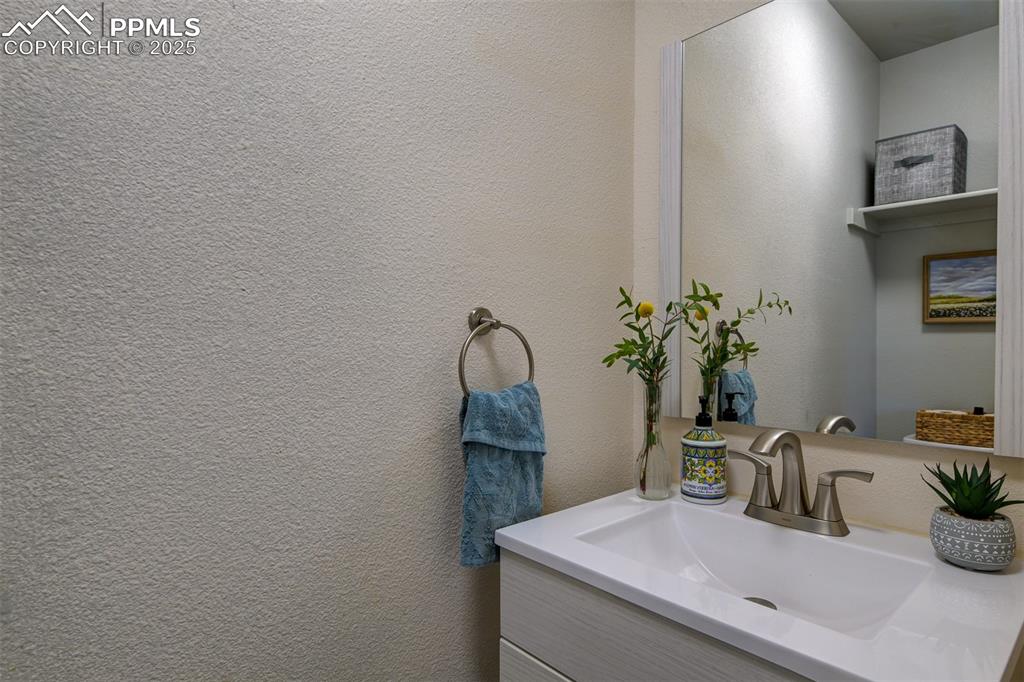 Updated 1/2 bath on main level. 