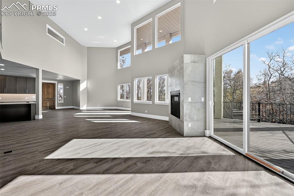 Gas Fireplace, Walkout