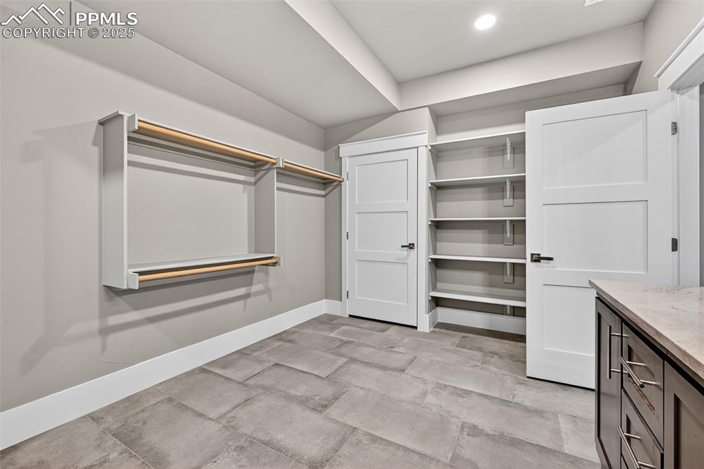 View of walk in closet
