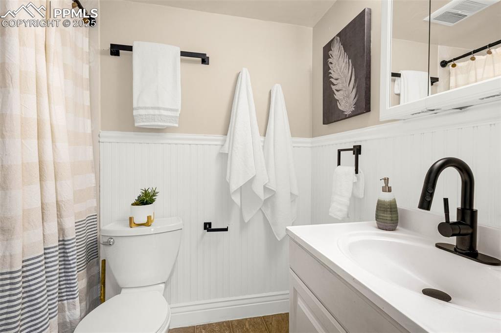 Second bath has new vanity and hardware with a Tub/Shower combo