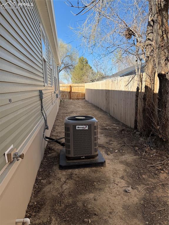 Side yard with AC