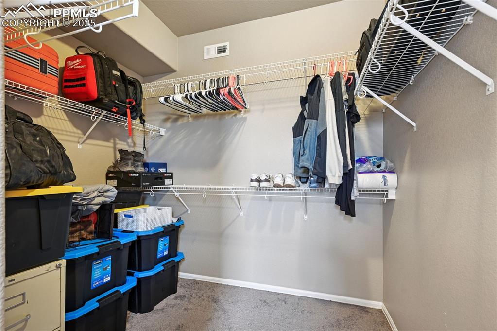 View of walk in closet