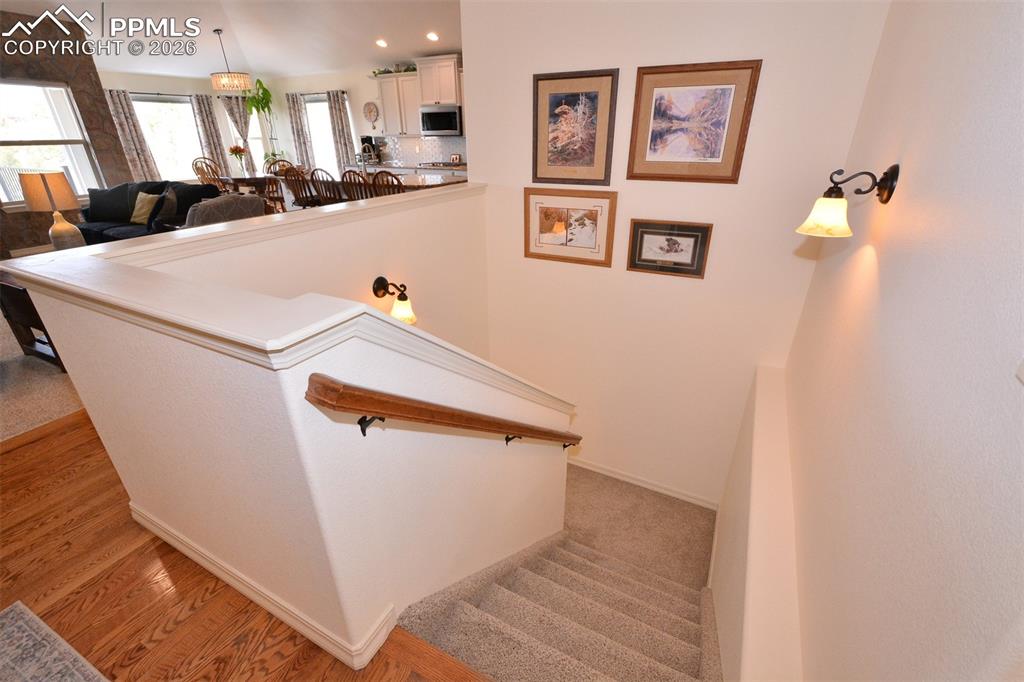 Stairs to full finished basement