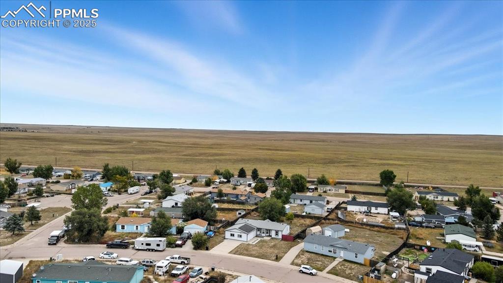 Aerial view of residential area