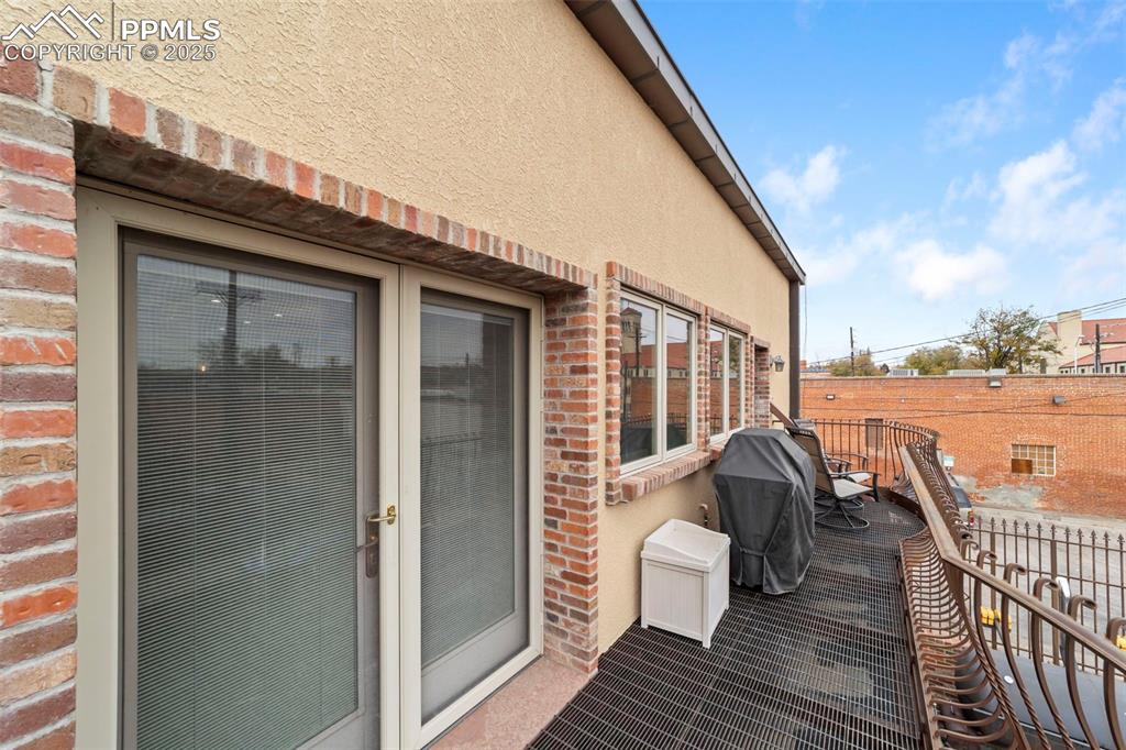 Terrace featuring area for grilling and gas line so you are not lugging in propane tanks.