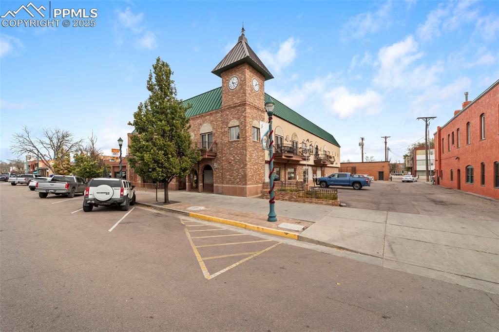 View of uncovered parking lot