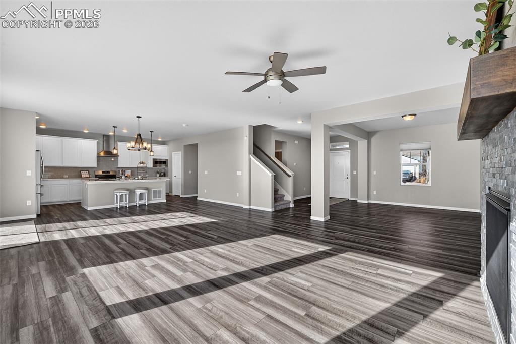 Living Room, Dining Nook and Kitchen