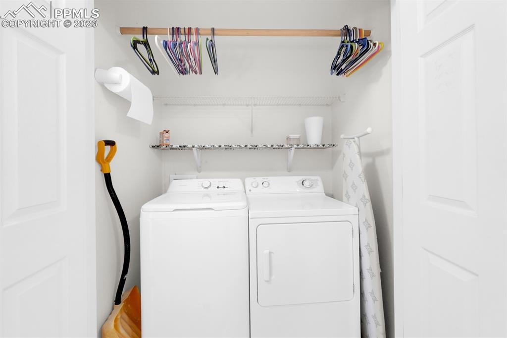 Laundry area with washing machine and dryer