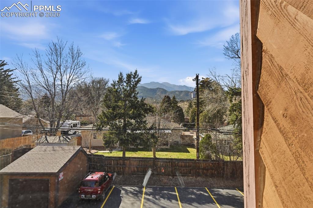 Main level West facing balcony view