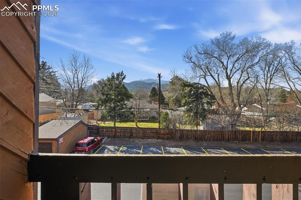 Upper level bedroom Balconey west facing mountain views