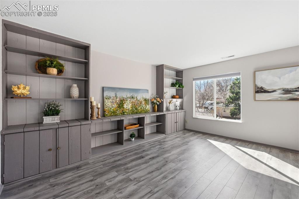 Living Room with Built ins