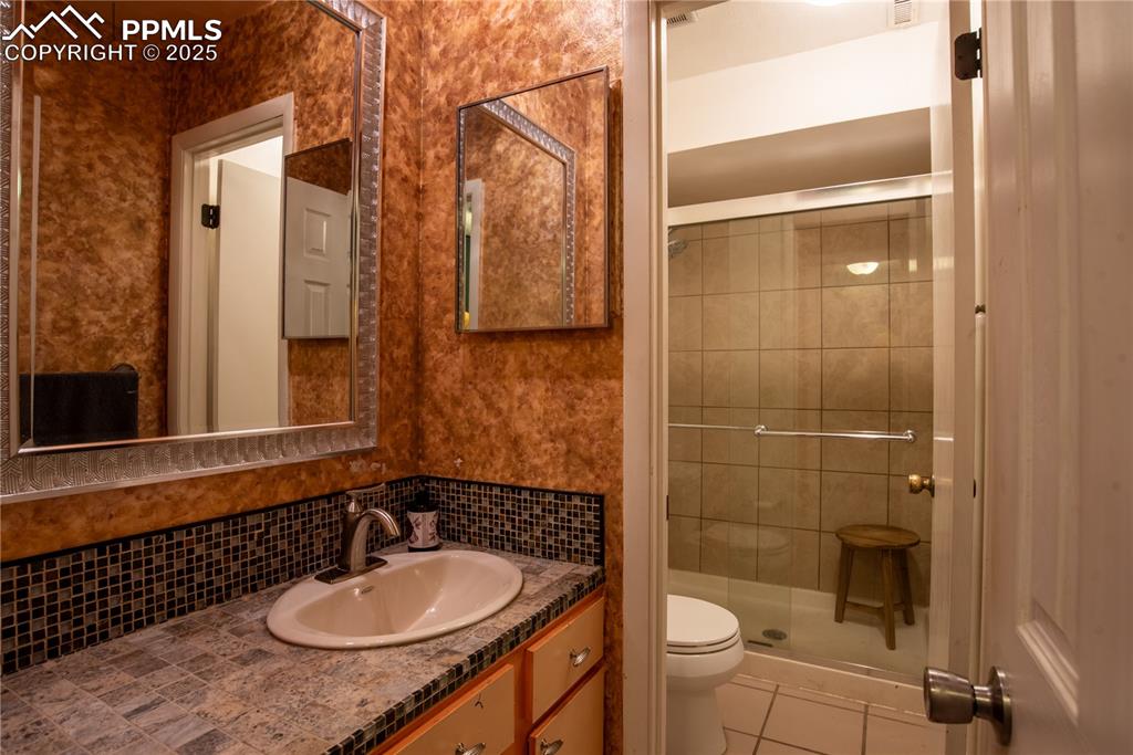 Full bath with walk-in shower 