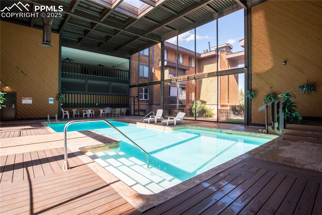 Indoor heated community pool and hot tub