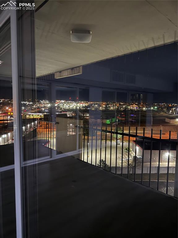 Balcony from 2nd bedroom in the evening