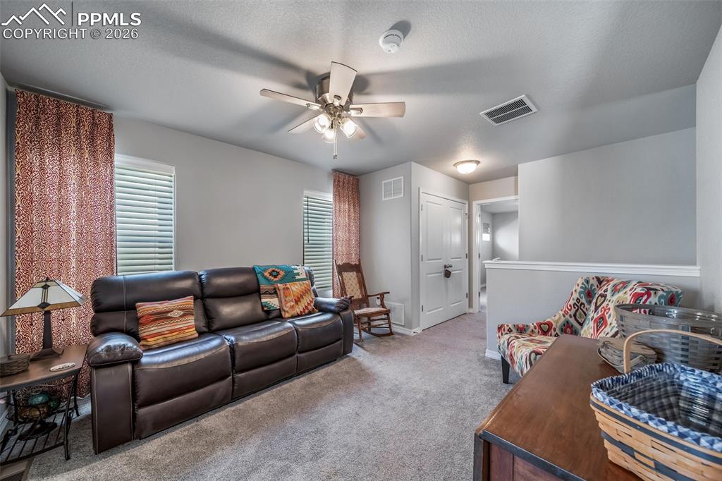 Upstairs loft is great for relaxing after a long day. It could be a game room, theatre, office and so much more! 