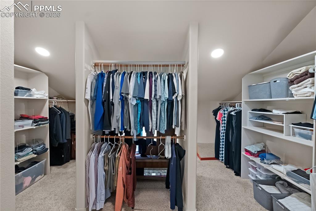 Primary walk in closet.